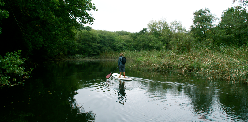 Paddle up a river