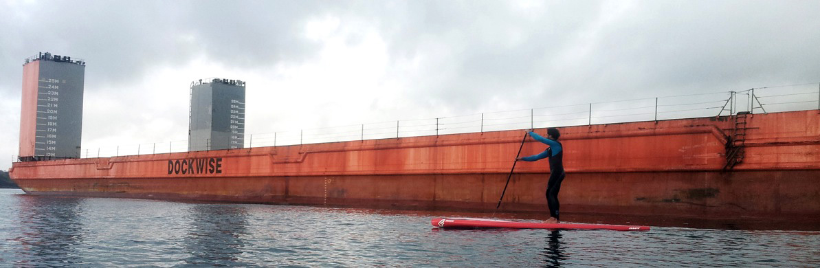 dockwise tanker WESUP tanker tagging paddleboard fun