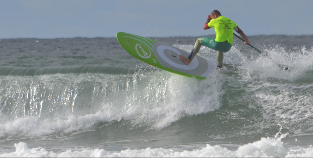 Andre SUP off the lip at Watergate