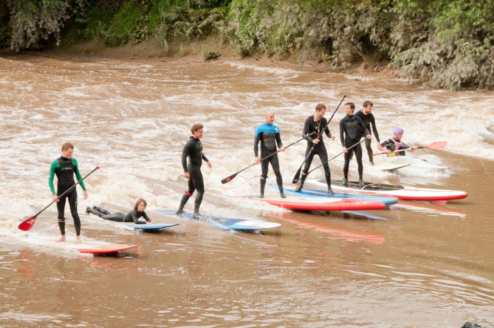 Wing foil surfing in the Severn