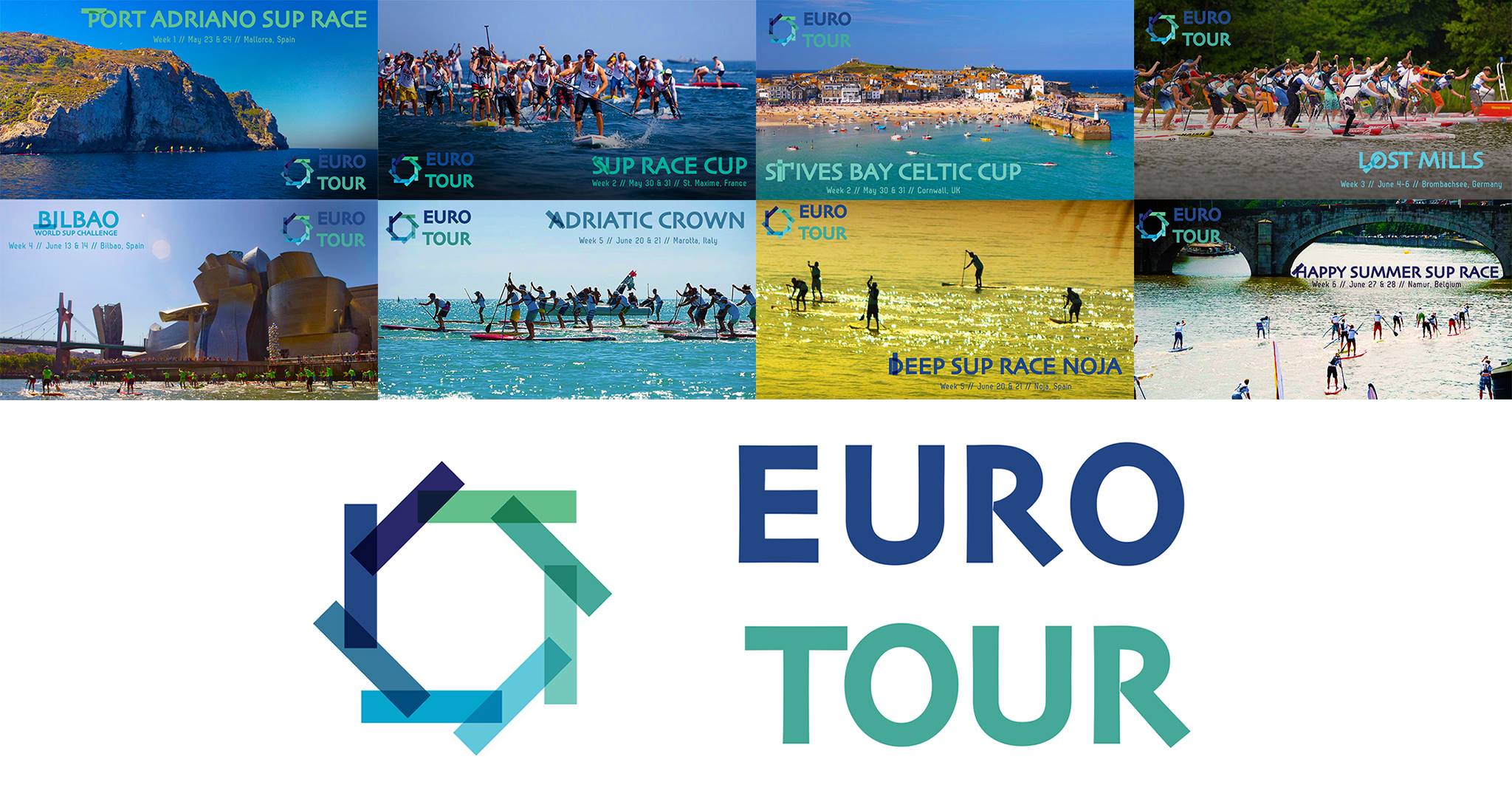 Euro tour. Логотипы sup Tour.