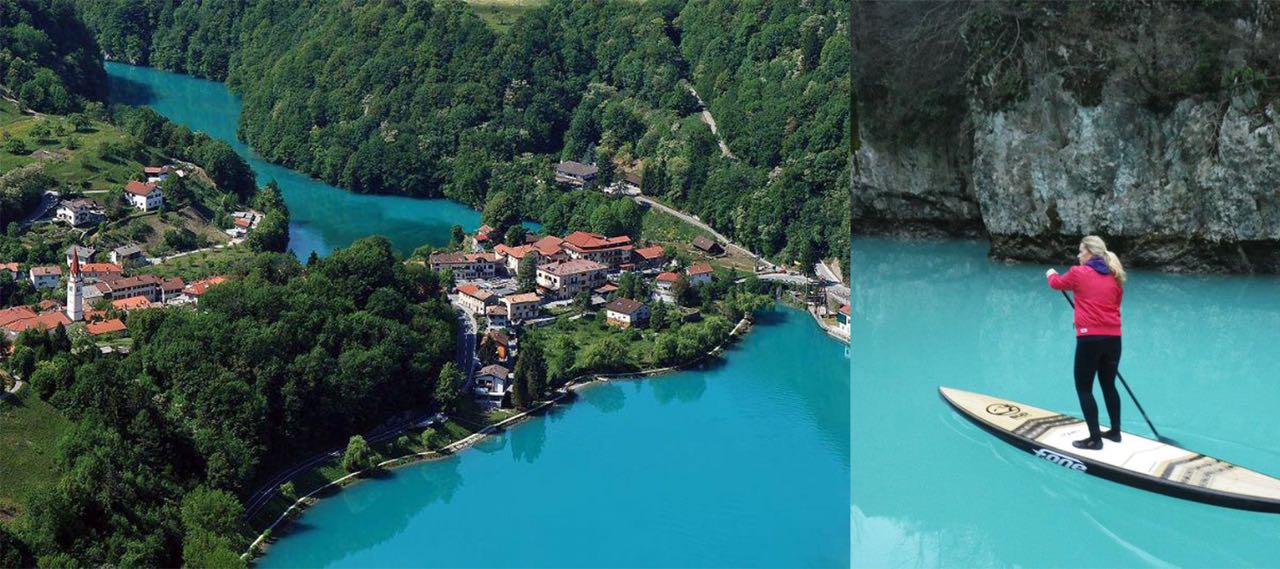 The emerald-green Soča River, Slovenia 