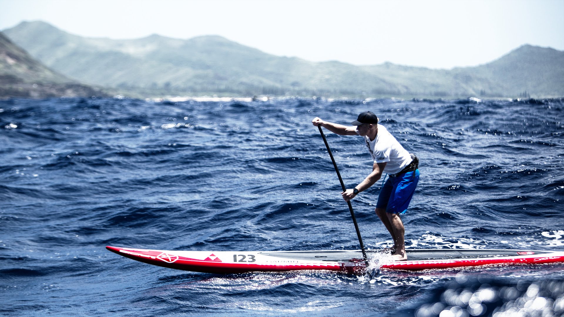 America's Cup Winner Jimmy Spithill takes part in the Molokai 2 Oahu