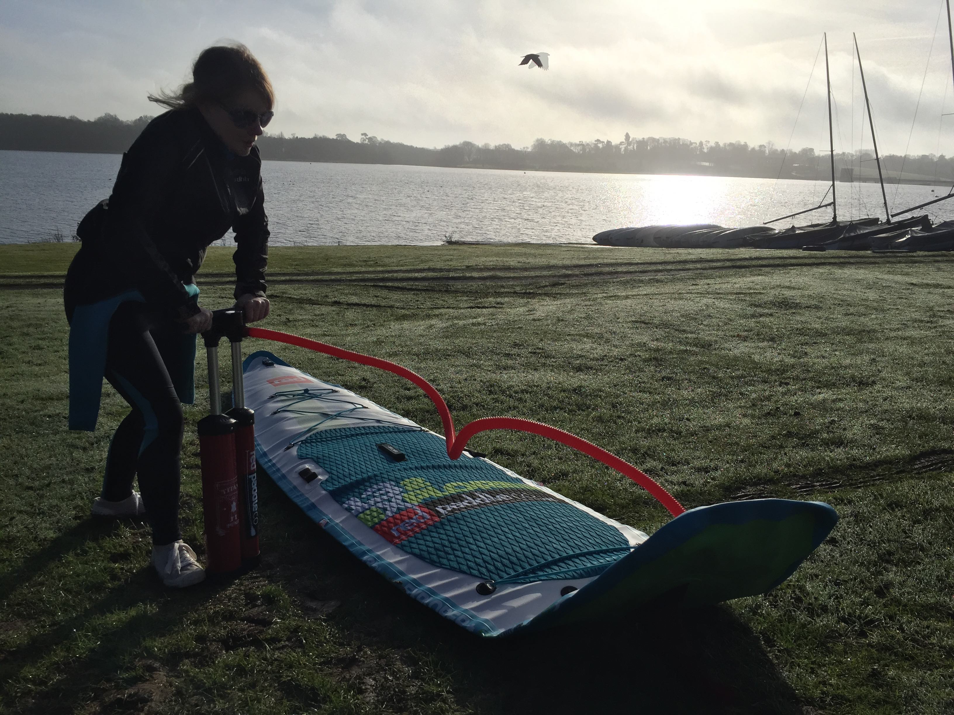 Adrianne Hill trying out her Red Paddle Explorer 13'2"