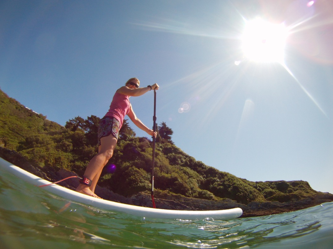 getting up on a SUP