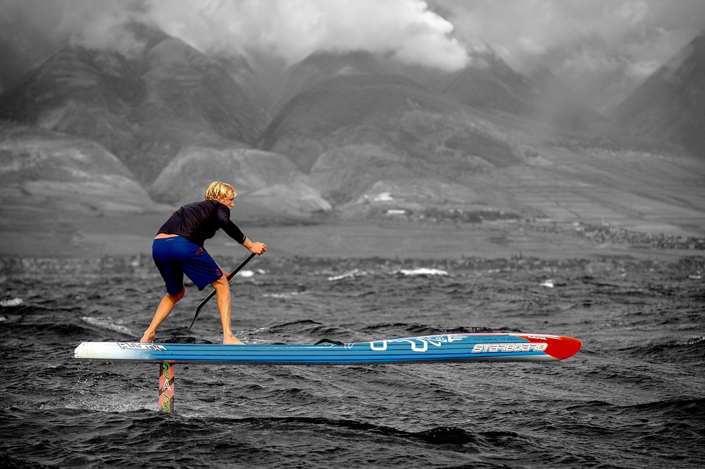 Stand up store paddle foil