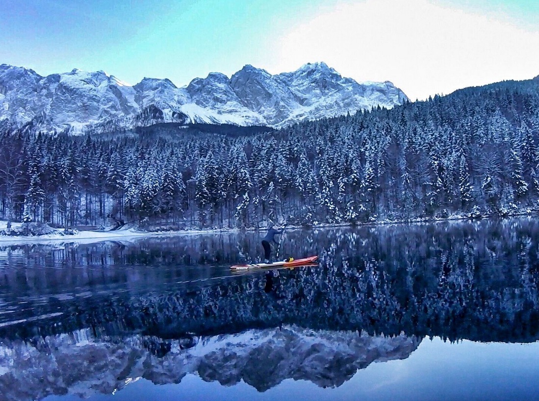 Winter Paddling in the German Alps