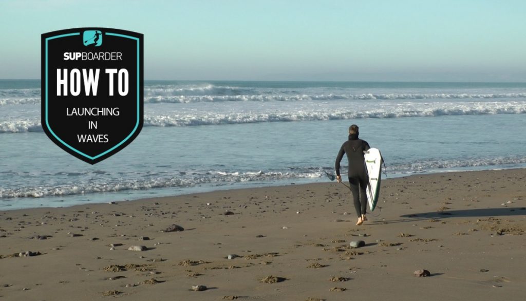 Launching a SUP in waves / How to video