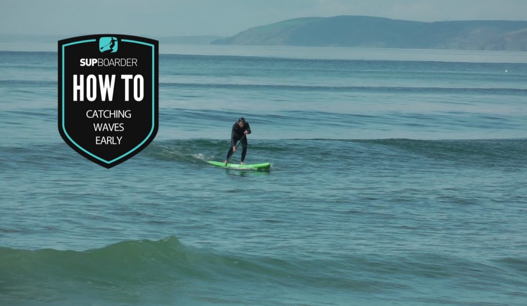 Catching waves early on a SUP / How to video