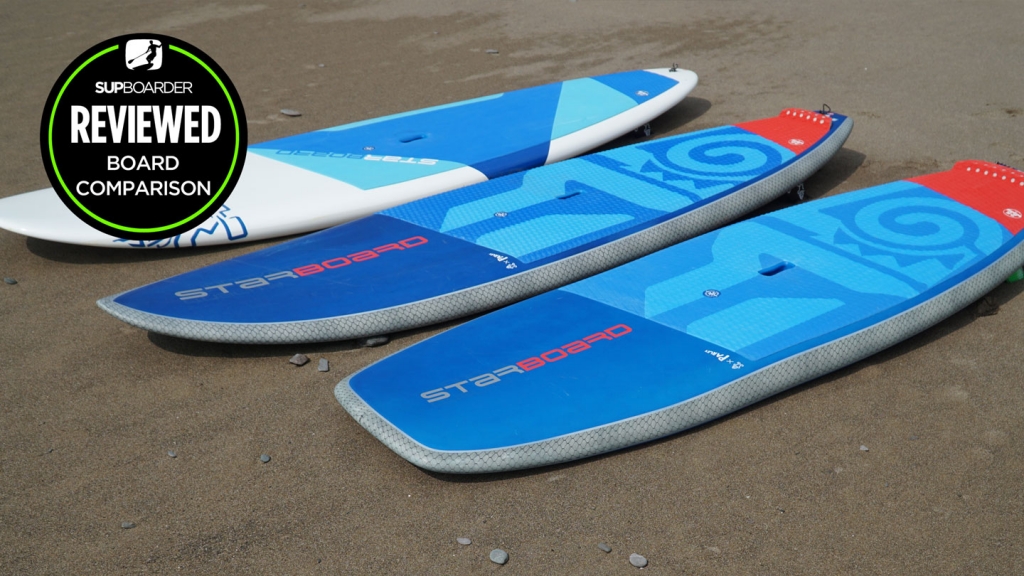 Wide surf shapes from Starboard compared / Whopper, Wide Point and Hyper Nut