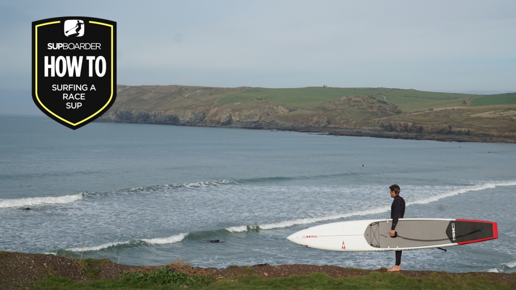First time tips for surfing a SUP race board / How to video