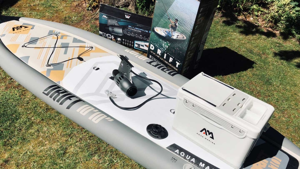 Getting ready for SUP fishing season / Unboxing the Aqua Marina Bluedrive S electric fin & fishing SUP