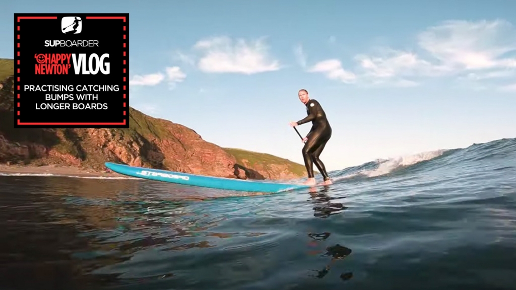 SUP Vlogger Ep12 / Practising catching bumps and riding waves on longer boards