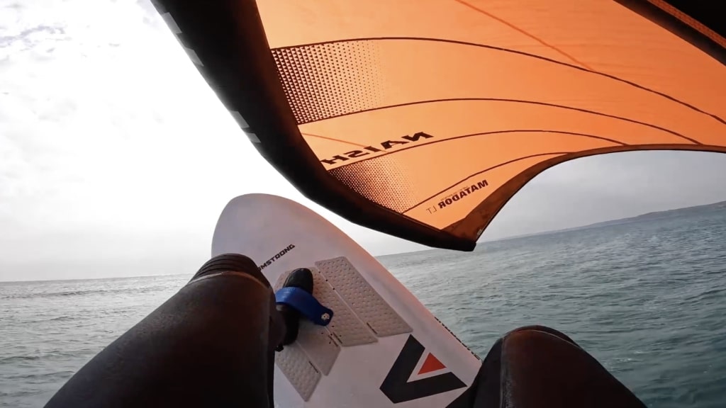 Raw GoPro wing session / 39L board first use
