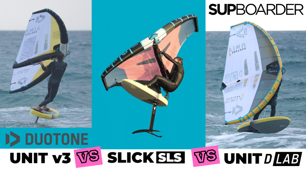 Duotone wings compared Slick SLS, Unit V3 and Unit D/Lab